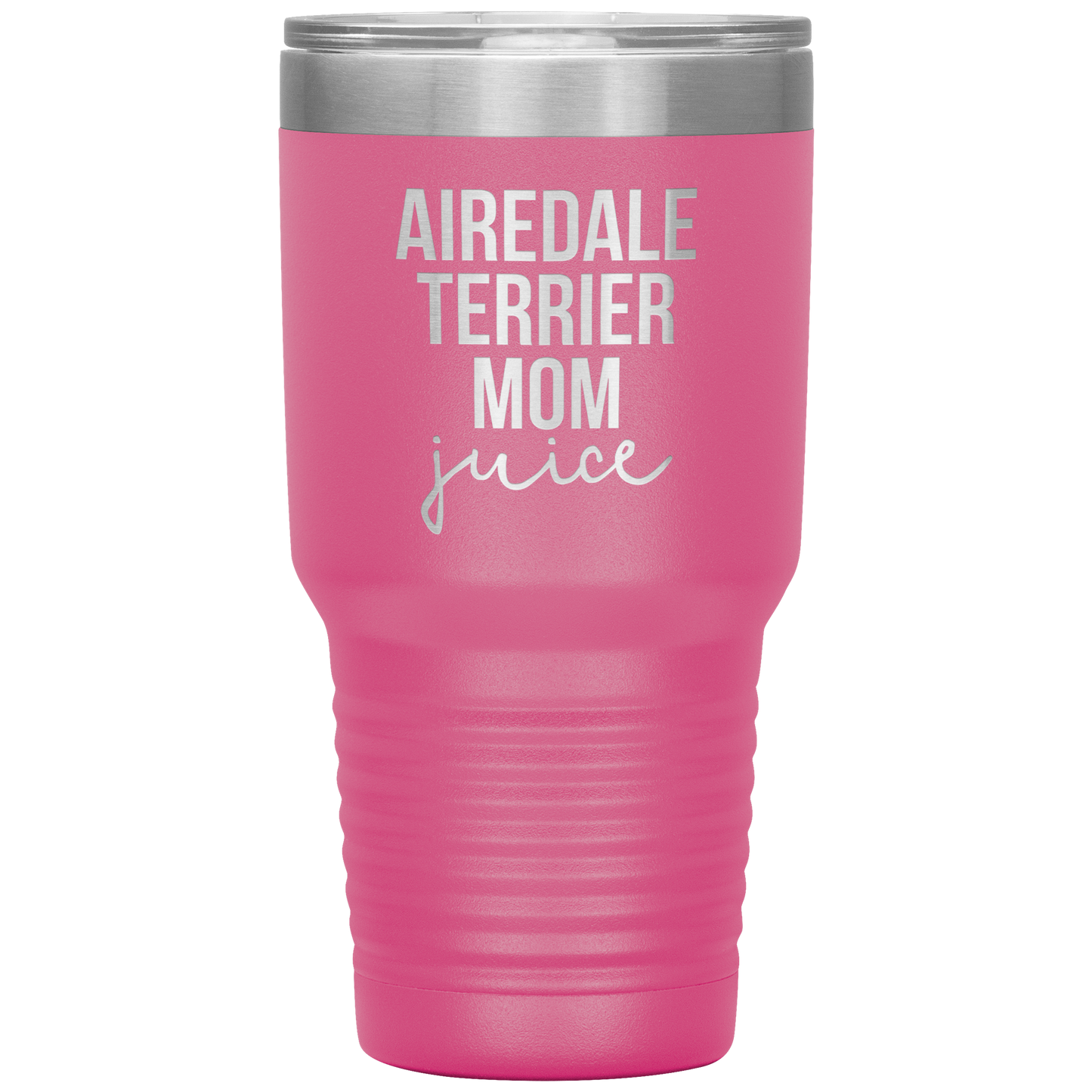 Airedale Terrier Mom Tumbler, Funny Travel Coffee Mug, Birthday Gifts for Men and Women