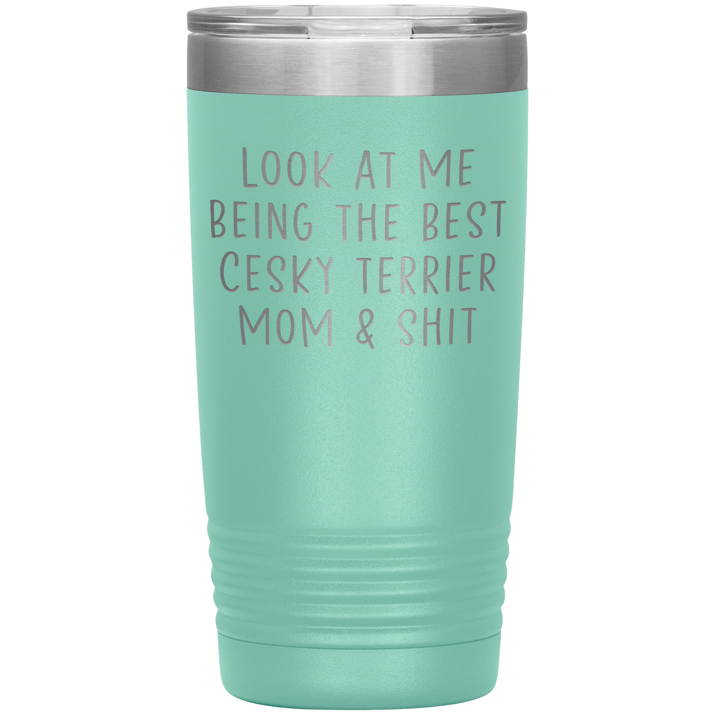 Cesky Terrier Mom Tumbler, Funny Travel Coffee Mug, Birthday Gifts for Men and Women