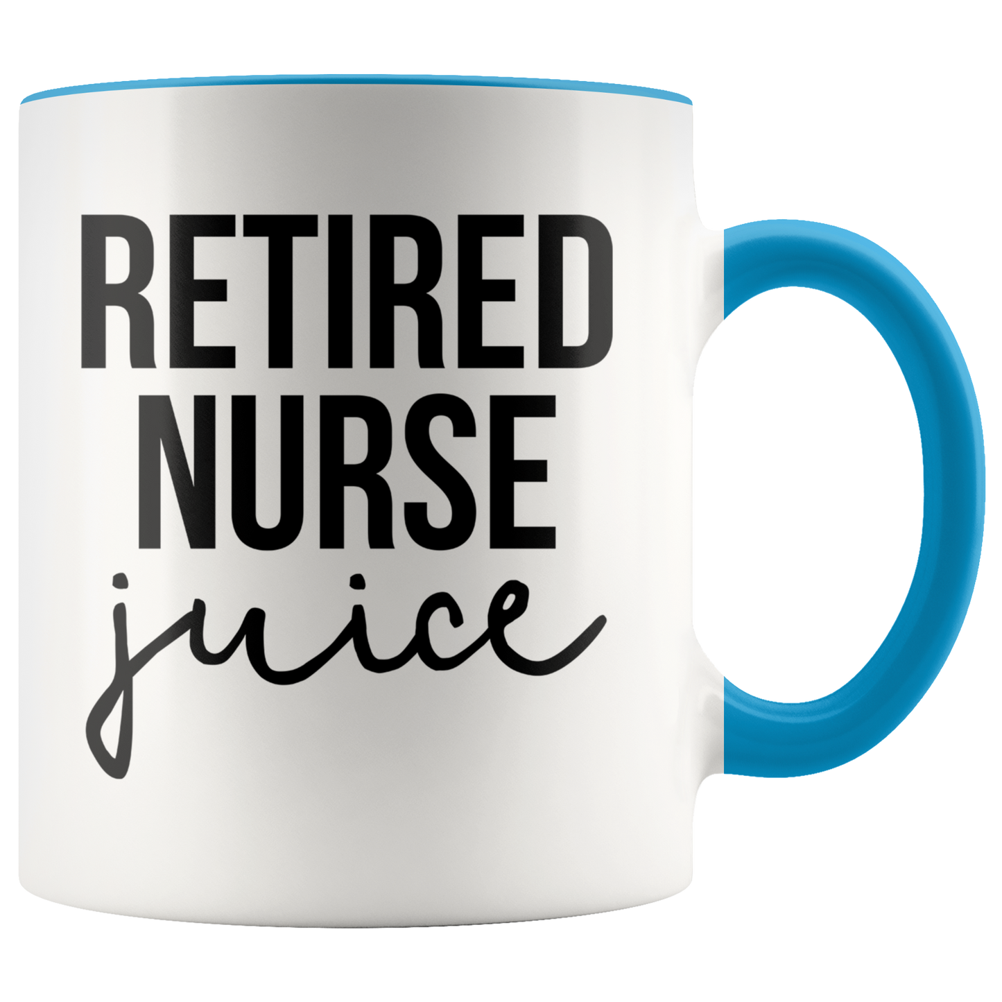 Retired Nurse Retirement Gifts, Coffee Mug, Two Tone Accent Cup, Birthday Gift for Men and Women