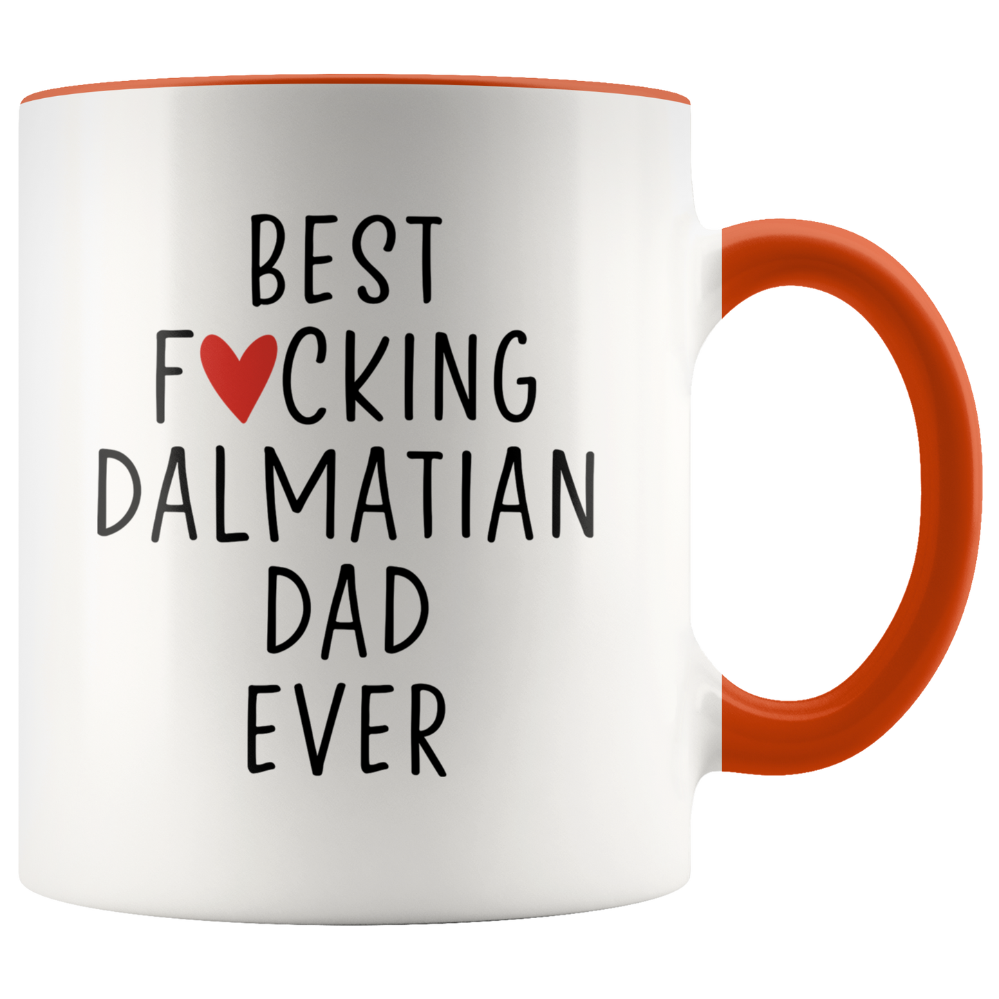 Dalmatian Dad Gifts, Coffee Mug, Two Tone Accent Cup, Birthday Gift for Men and Women