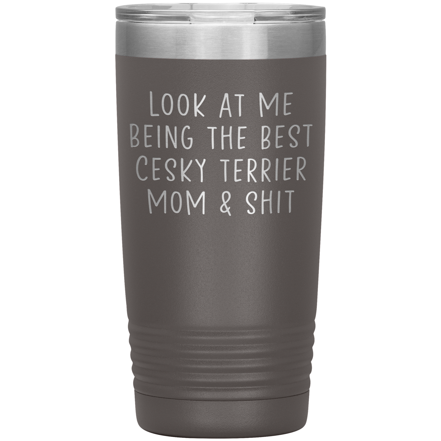 Cesky Terrier Mom Tumbler, Funny Travel Coffee Mug, Birthday Gifts for Men and Women