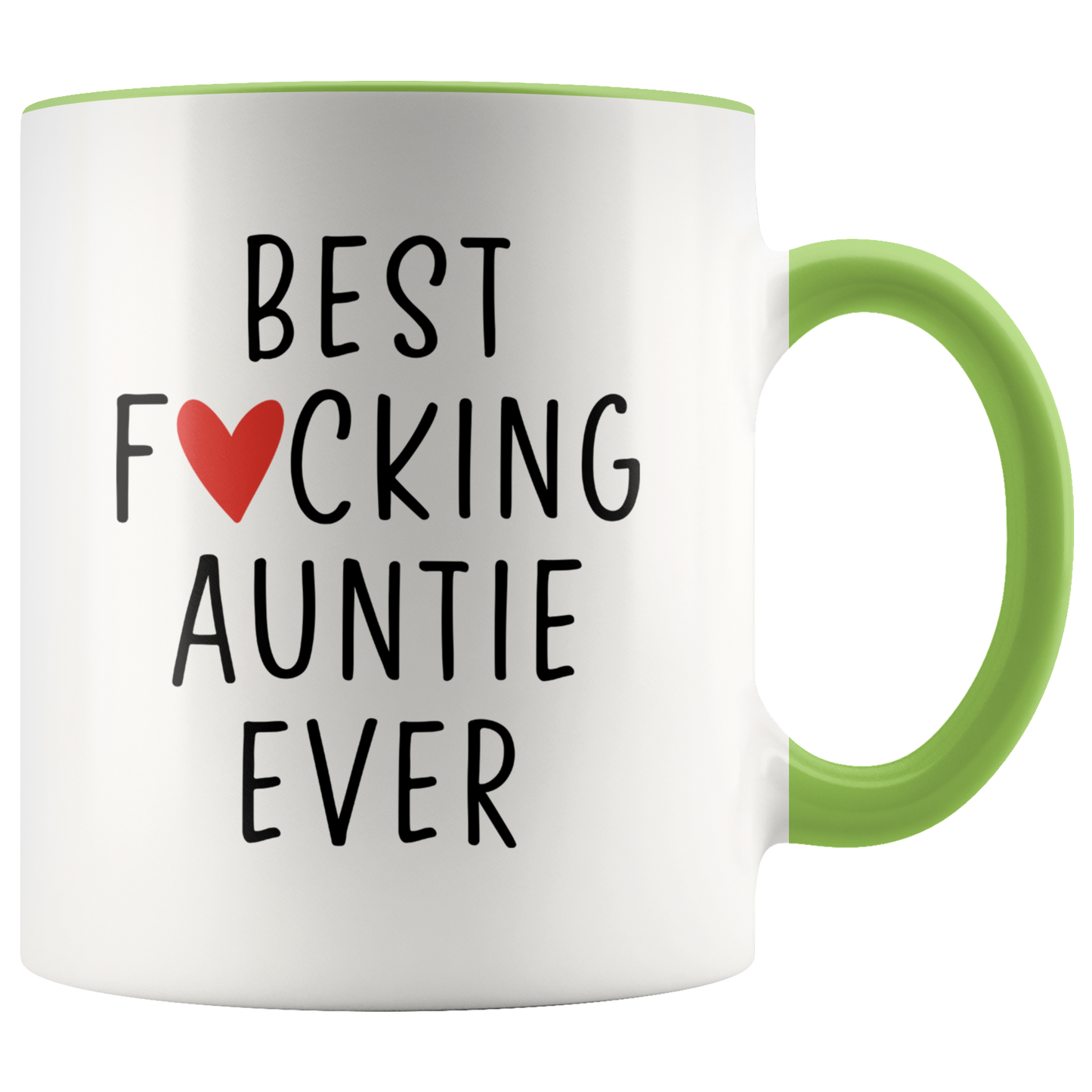 Auntie Gifts, Coffee Mug, Two Tone Accent Cup, Birthday Gift for Men and Women