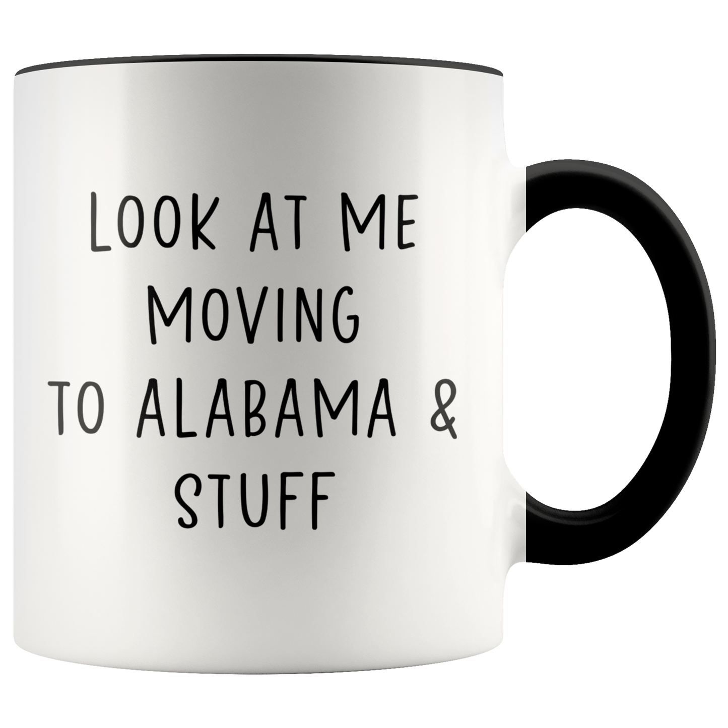 Moving to Alabama Gifts, Coffee Mug, Two Tone Accent Cup, Birthday Gift for Men and Women