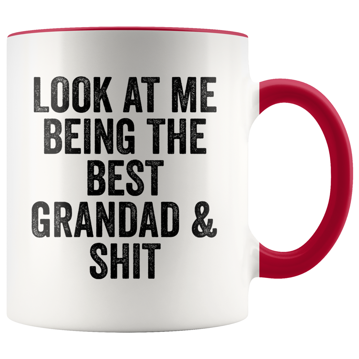 Grandad Gifts, Grandad Coffee Mug, Two Tone Accent Cup, Birthday Gift for Men and Women