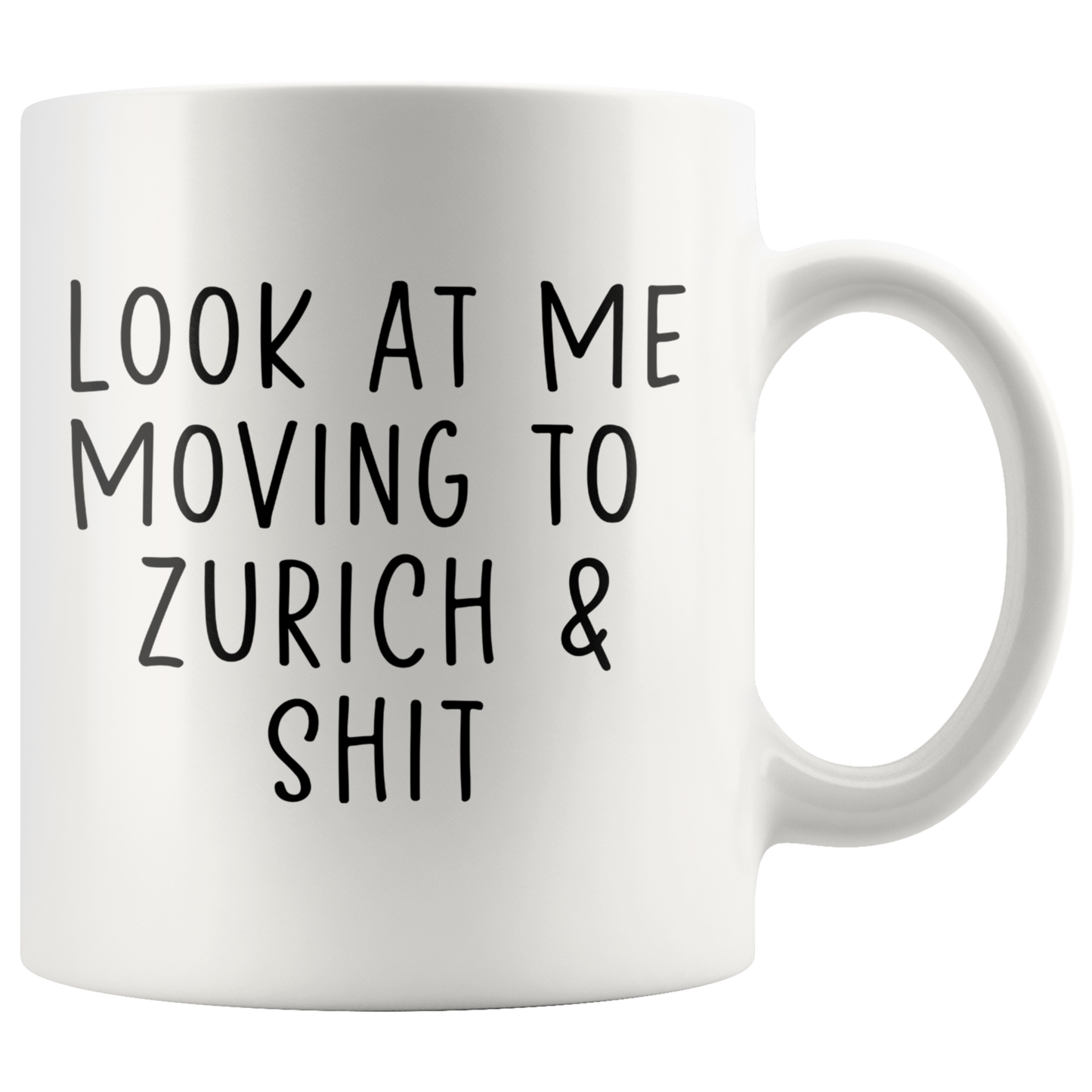 Moving to Zurich Switzerland Gifts, Coffee Mug, Two Tone Accent Cup, Birthday Gift for Men and Women