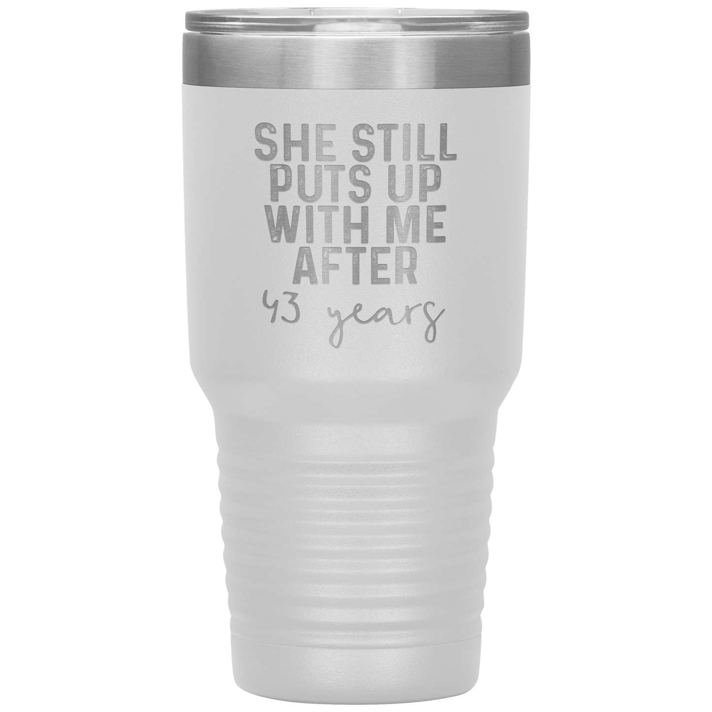 43rd Anniversary Gifts for Husband and Wife, Coffee Mug, Tumbler, Birthday Gifts for Men and Women