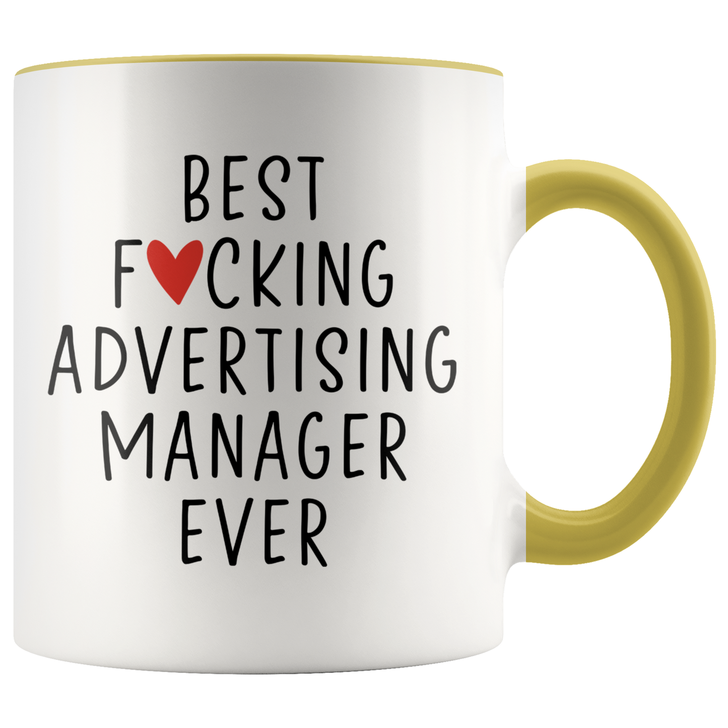 Advertising manager Gifts, Coffee Mug, Two Tone Accent Cup, Birthday Gift for Men and Women