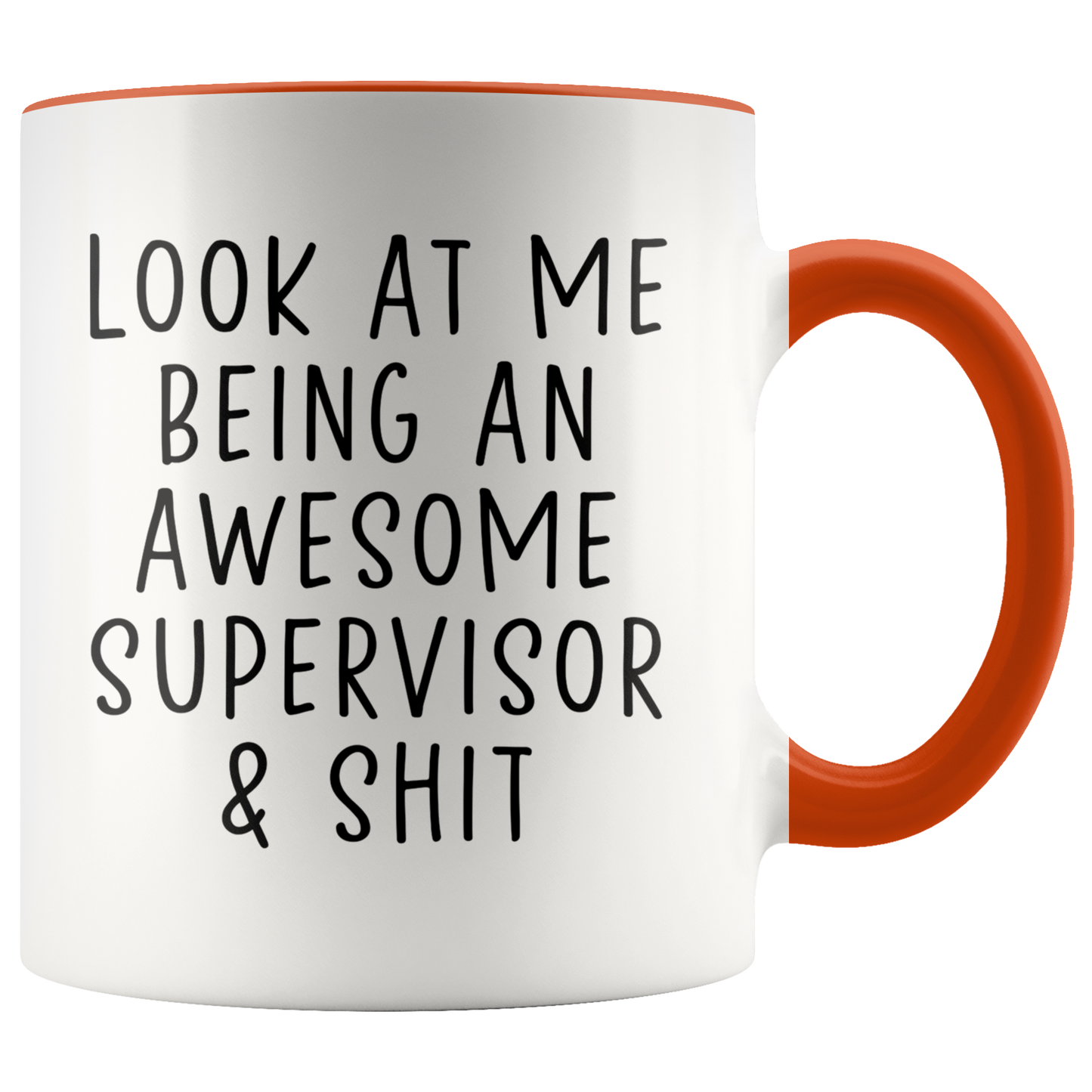 Supervisor Appreciation Gifts, Coffee Mug, Two Tone Accent Cup, Birthday Gift for Men and Women