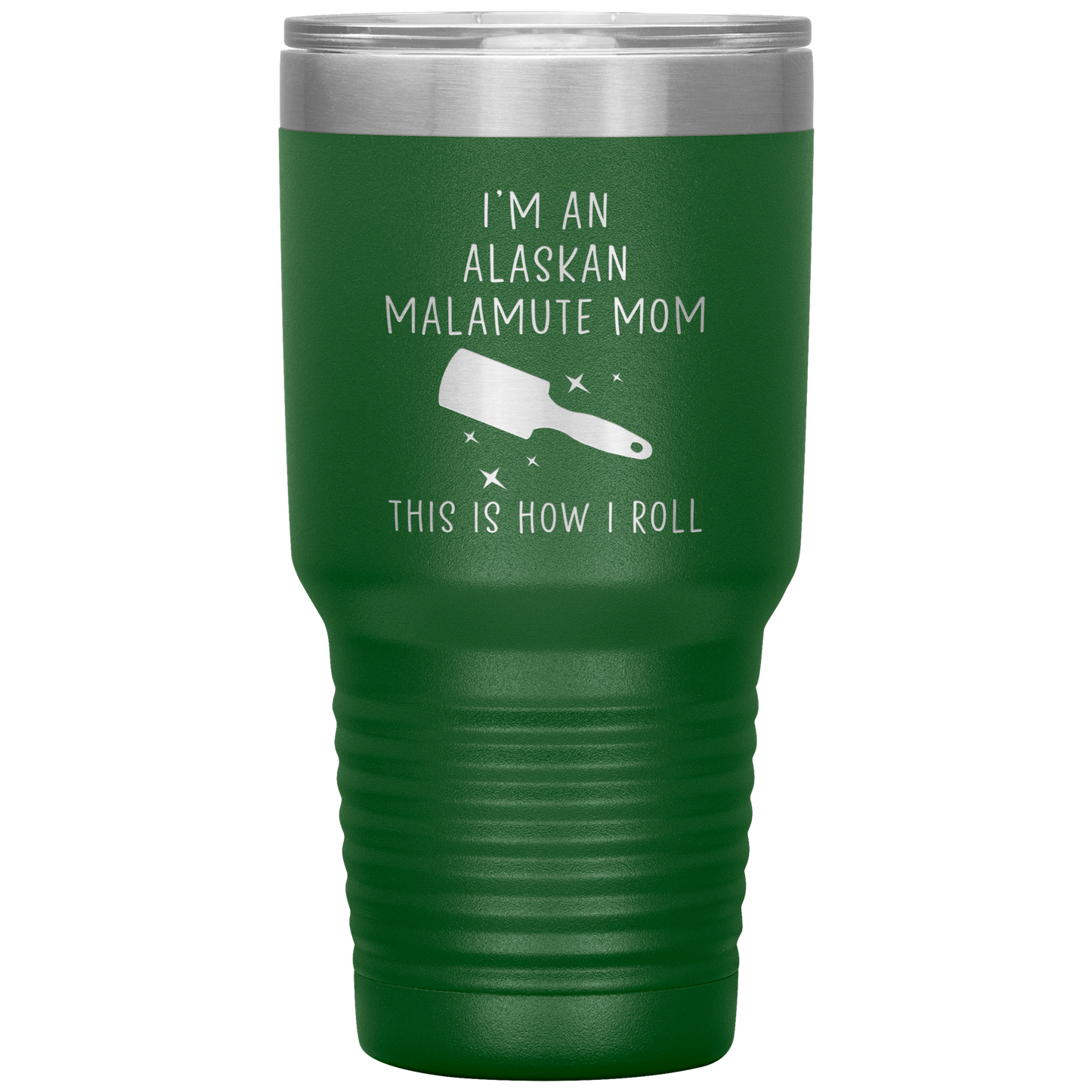 Alaskan Malamute Mom Tumbler, Funny Travel Coffee Mug, Birthday Gifts for Men and Women