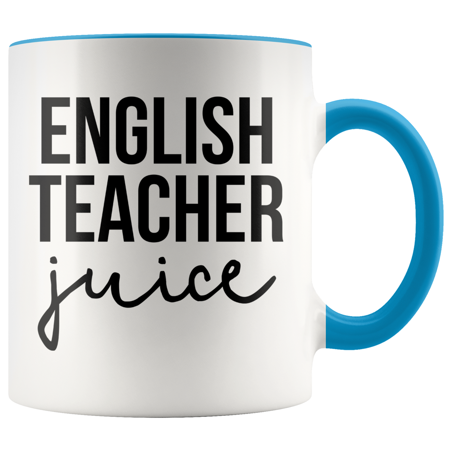 English Teacher Gifts, Coffee Mug, Two Tone Accent Cup, Birthday Gift for Men and Women