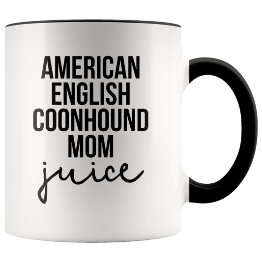 American English Coonhound Mom Gifts, American English Coonhound Mom Coffee Mug, Two Tone Accent Cup, Birthday Gift for Men and Women