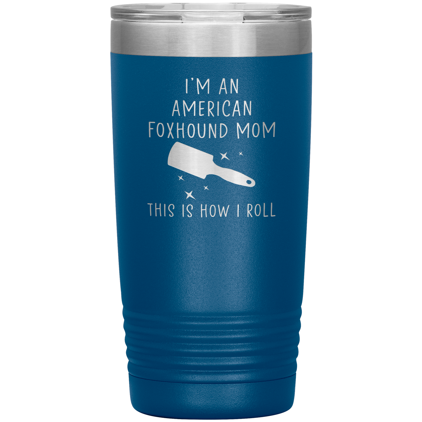 American Foxhound Mom Tumbler, Funny Travel Coffee Mug, Birthday Gifts for Men and Women