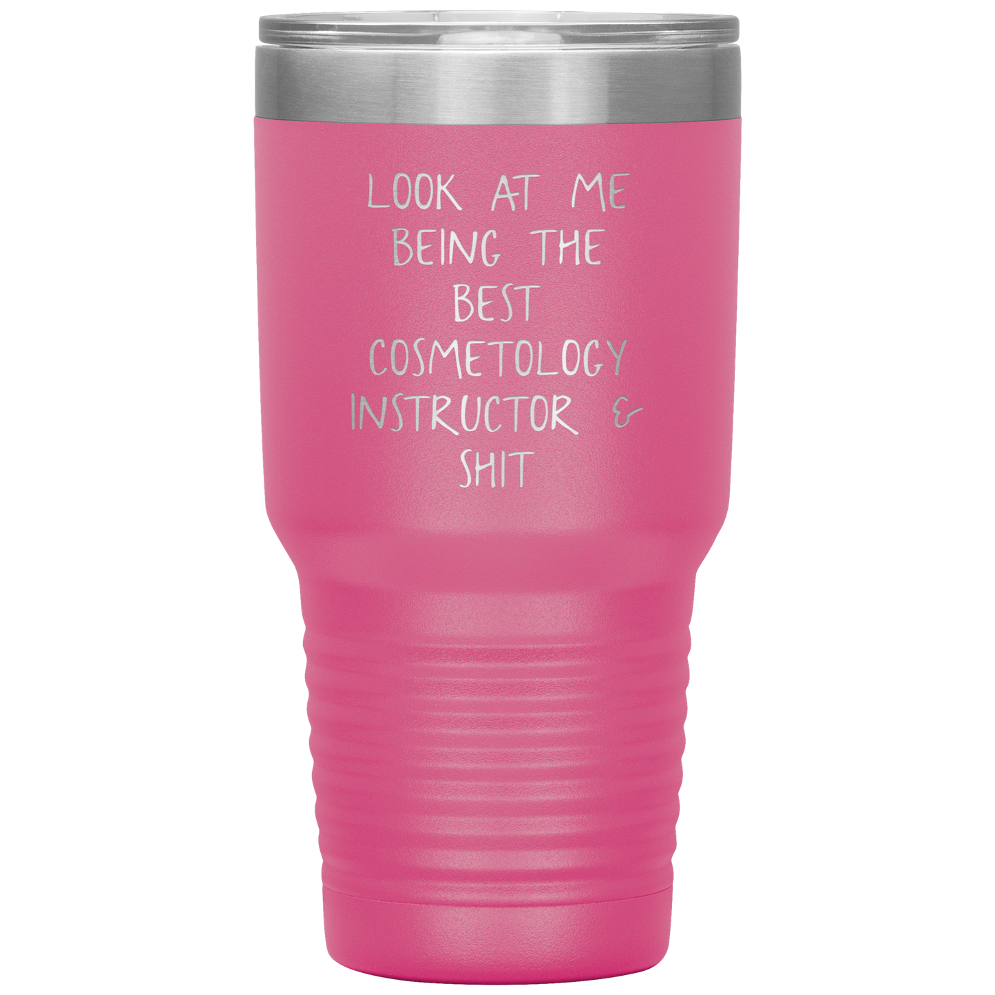 Cosmetology Instructor Tumbler, Funny Cosmetologist Instructor Travel Coffee Mug, Birthday Gifts for Men and Women