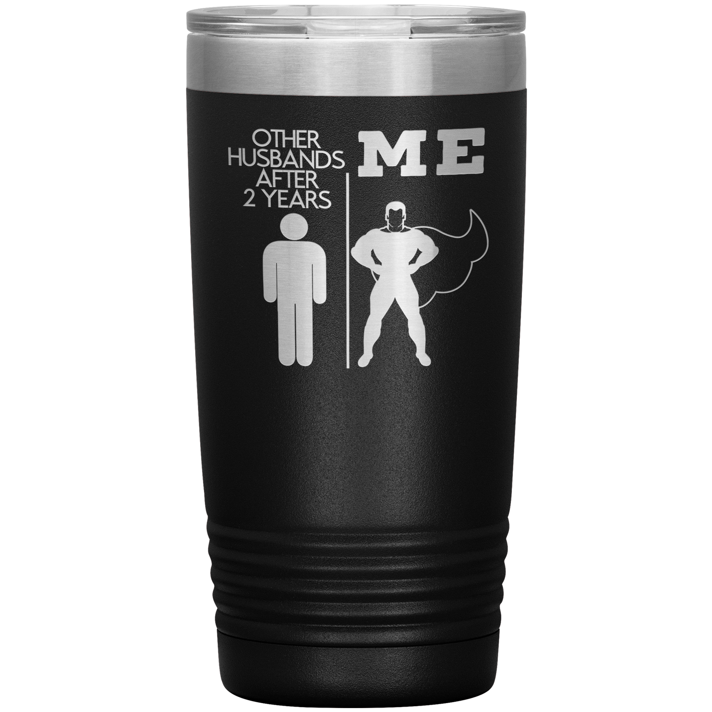 2nd Anniversary Tumbler, 2nd Anniversary Gifts, Travel Coffee Mug, Birthday Gifts for Men and Women