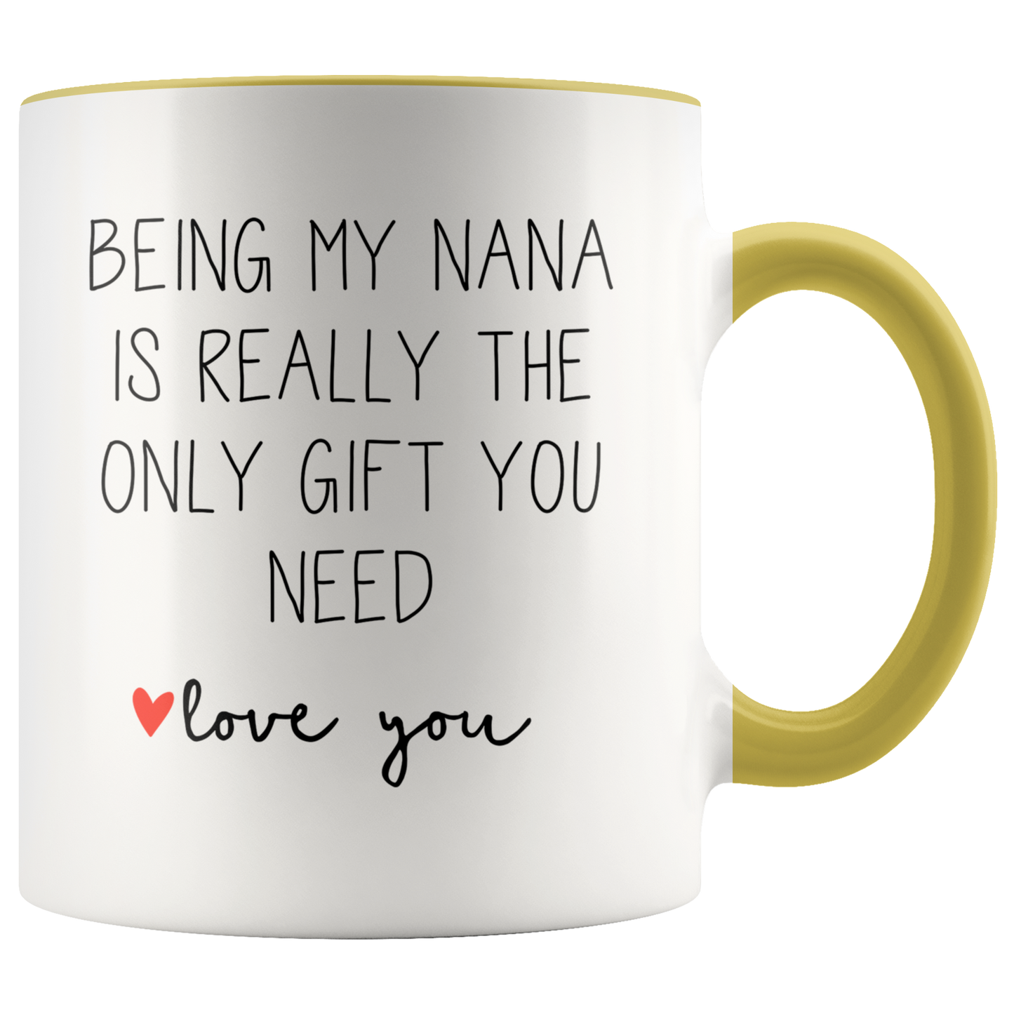 Nana Gifts, Coffee Mug, Two Tone Accent Cup, Birthday Gift for Men and Women