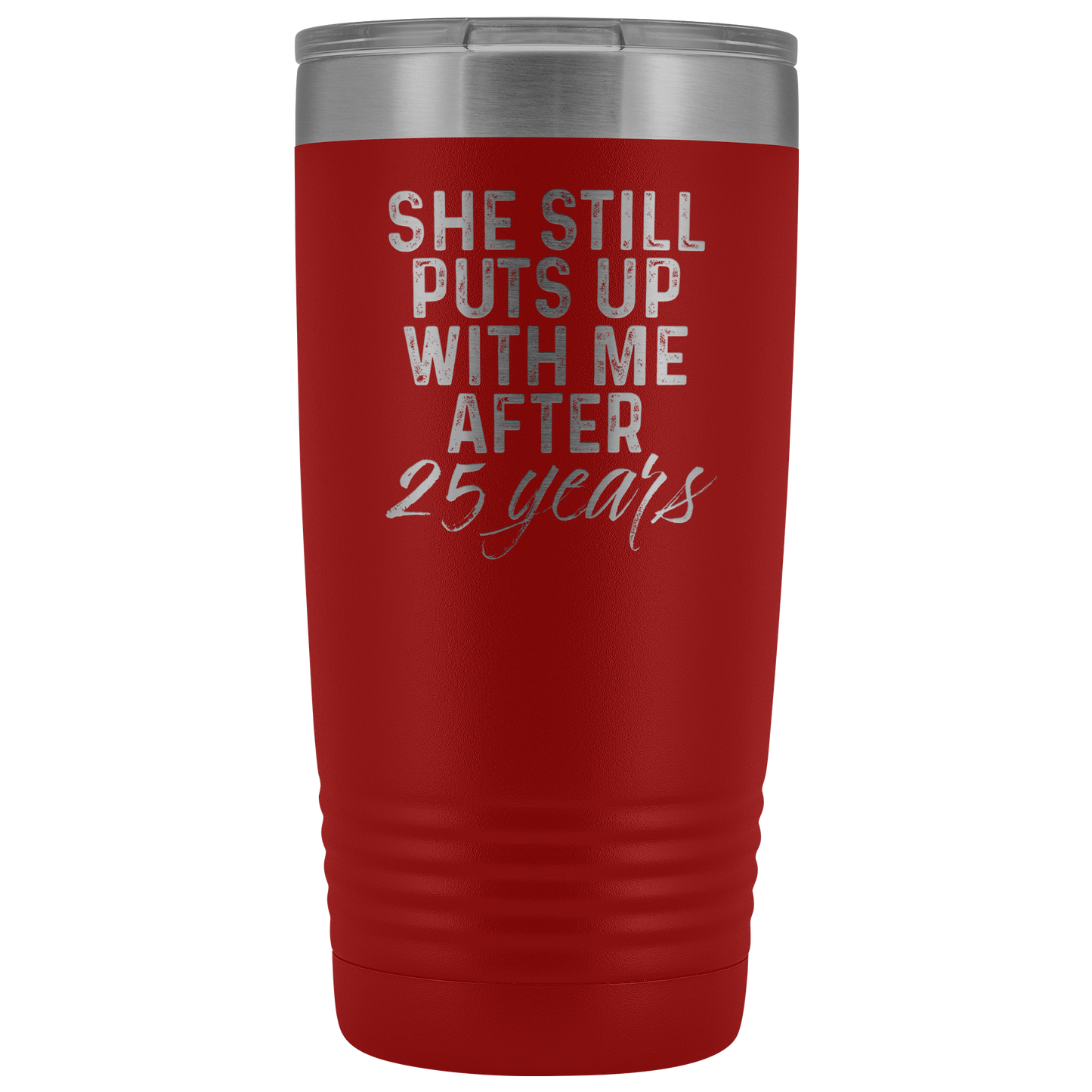 Cadeau 25e anniversaire 25 année anniversaire de mariage Tasse de café Drôle mari Tumbler Cadeaux pour lui anniversaire pour les hommes Coupe