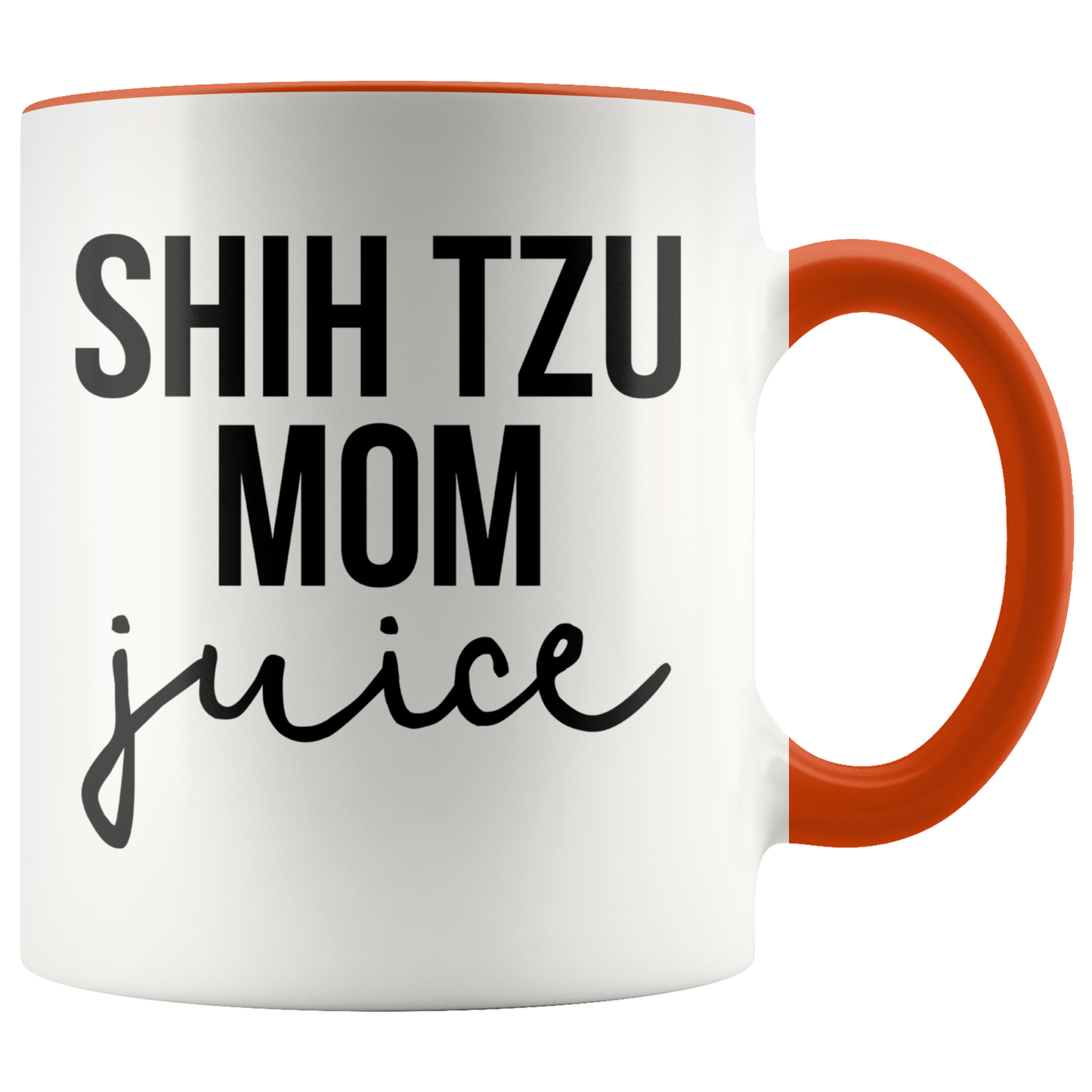 Shih Tzu Mom Gifts, Coffee Mug, Two Tone Accent Cup, Birthday Gift for Men and Women