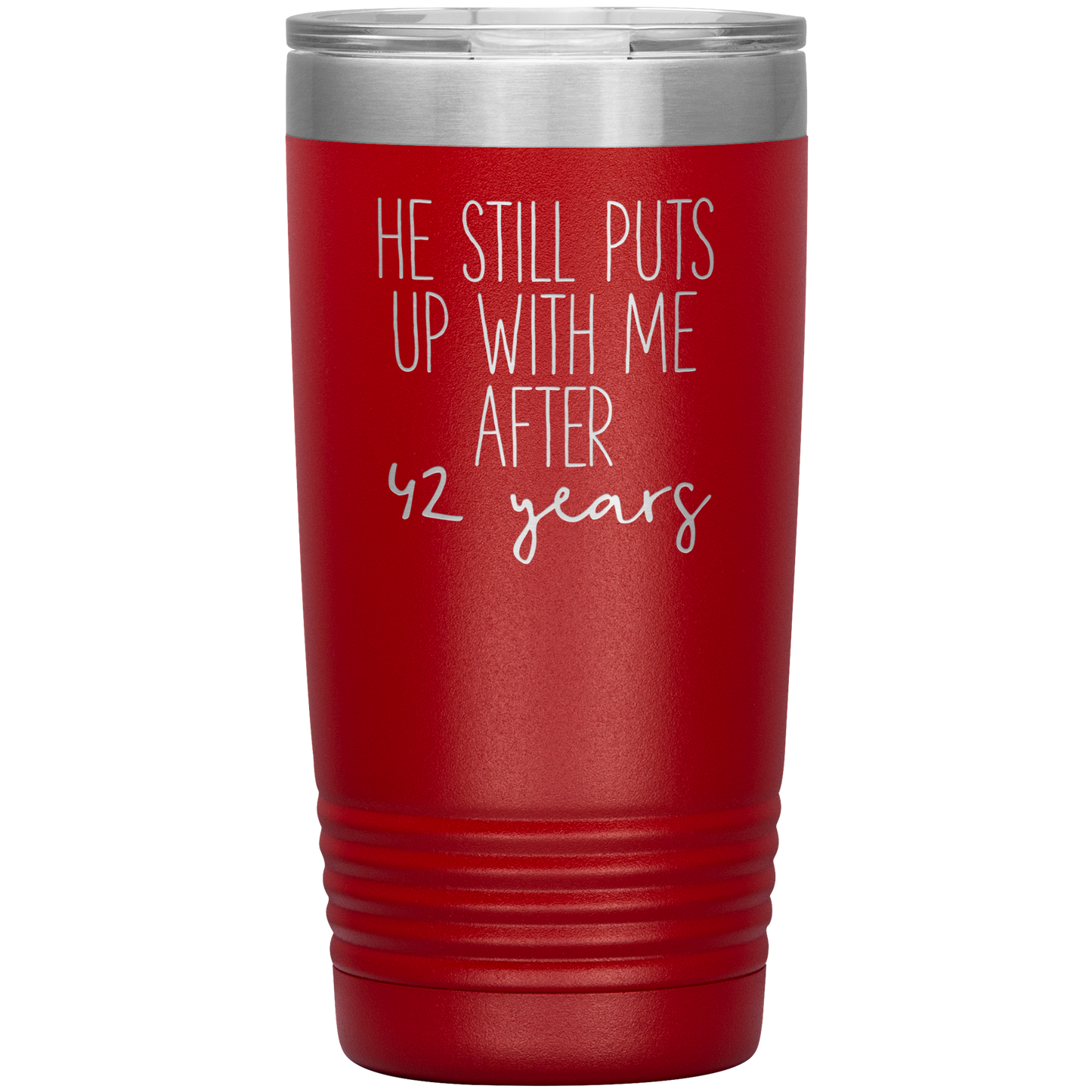 42nd Anniversary Gifts for Husband and Wife, Coffee Mug, Tumbler, Birthday Gifts for Men and Women