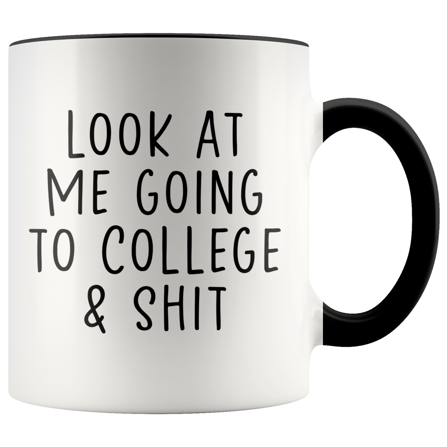 College Student Gifts, Coffee Mug, Two Tone Accent Cup, Birthday Gift for Men and Women