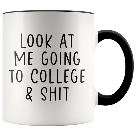 College Student Gifts, Coffee Mug, Two Tone Accent Cup, Birthday Gift for Men and Women