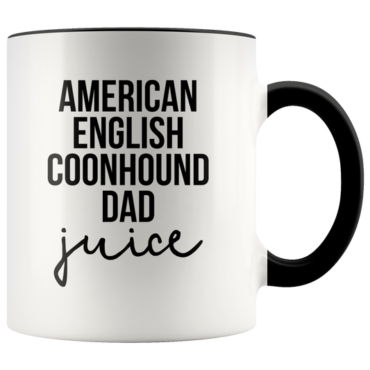 American English Coonhound Dad Gifts, American English Coonhound Dad Coffee Mug, Two Tone Accent Cup, Birthday Gift for Men and Women