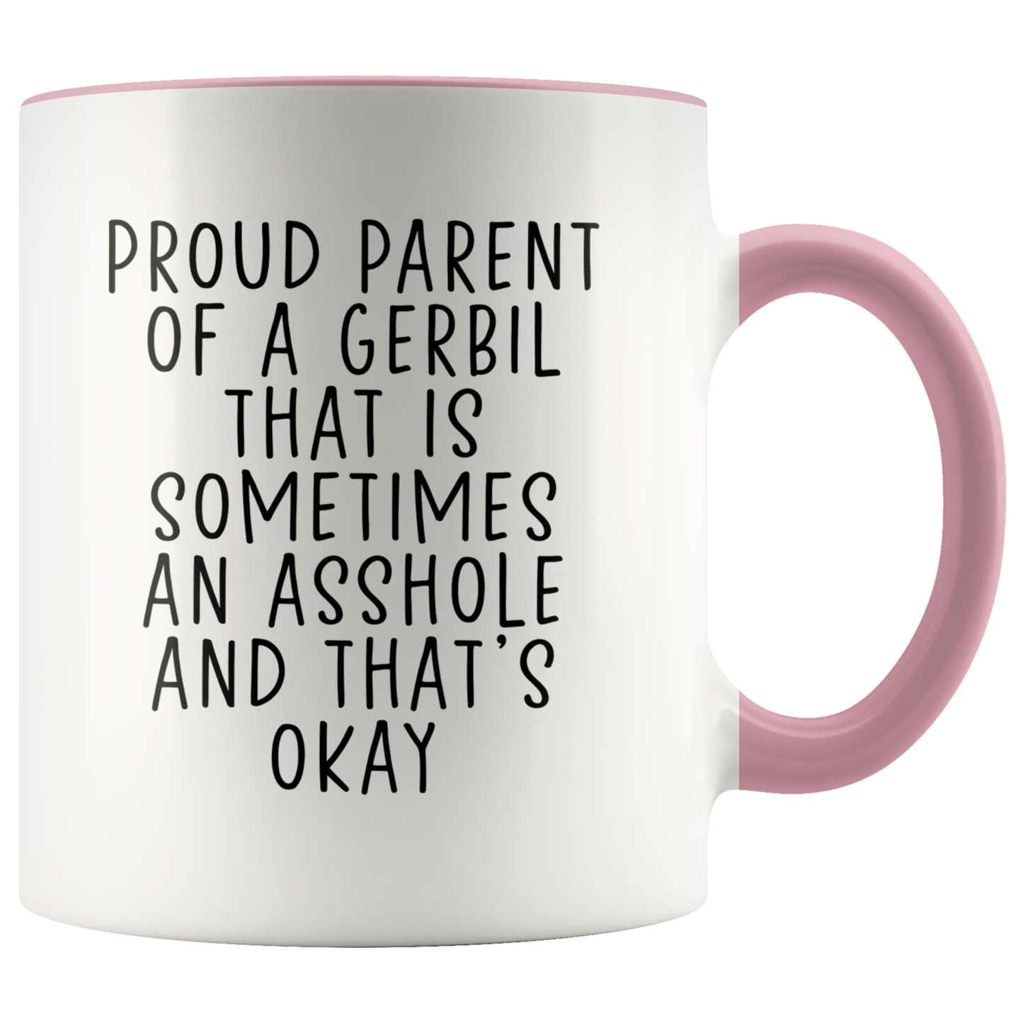 Gerbil Gifts, Coffee Mug, Two Tone Accent Cup, Birthday Gift for Men and Women