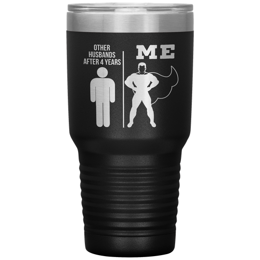 Quarto Anniversario Tumbler, Quarto Anniversario Regali, Quarto Anniversario Caffè Mug, Regali di compleanno per Uomini