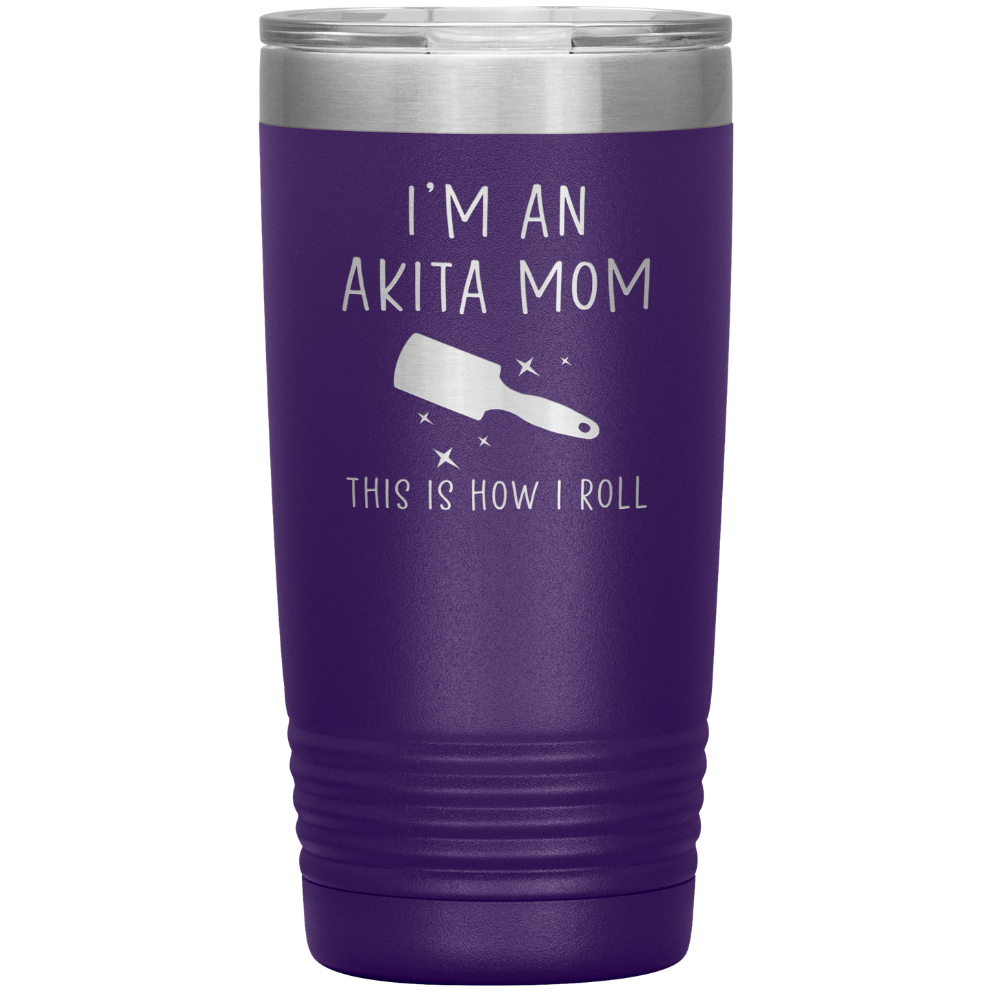 Akita Mom Tumbler, Funny Travel Coffee Mug, Birthday Gifts for Men and Women