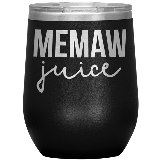 Memaw Wine Tumbler, Memaw Gifts, Travel Wine Cup, Cadeaux d’anniversaire pour hommes et femmes