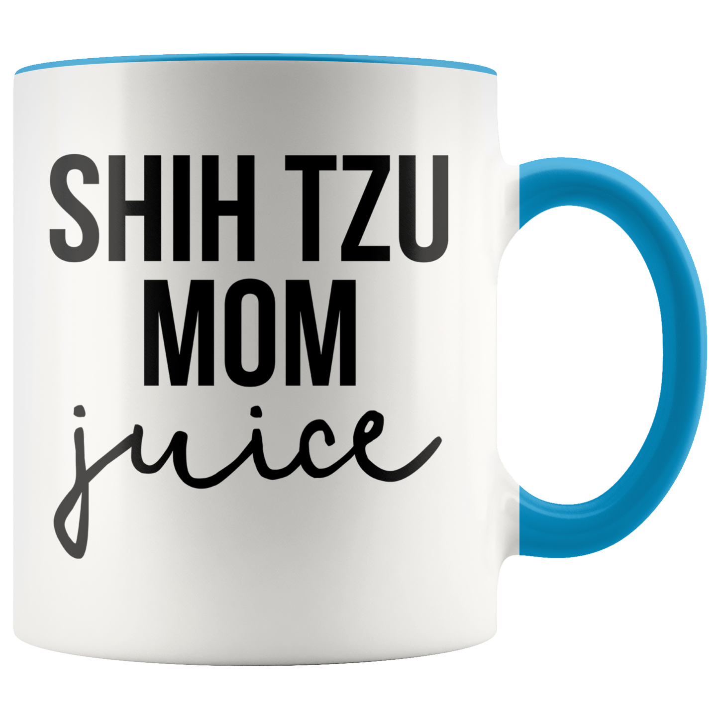 Shih Tzu Mom Gifts, Coffee Mug, Two Tone Accent Cup, Birthday Gift for Men and Women