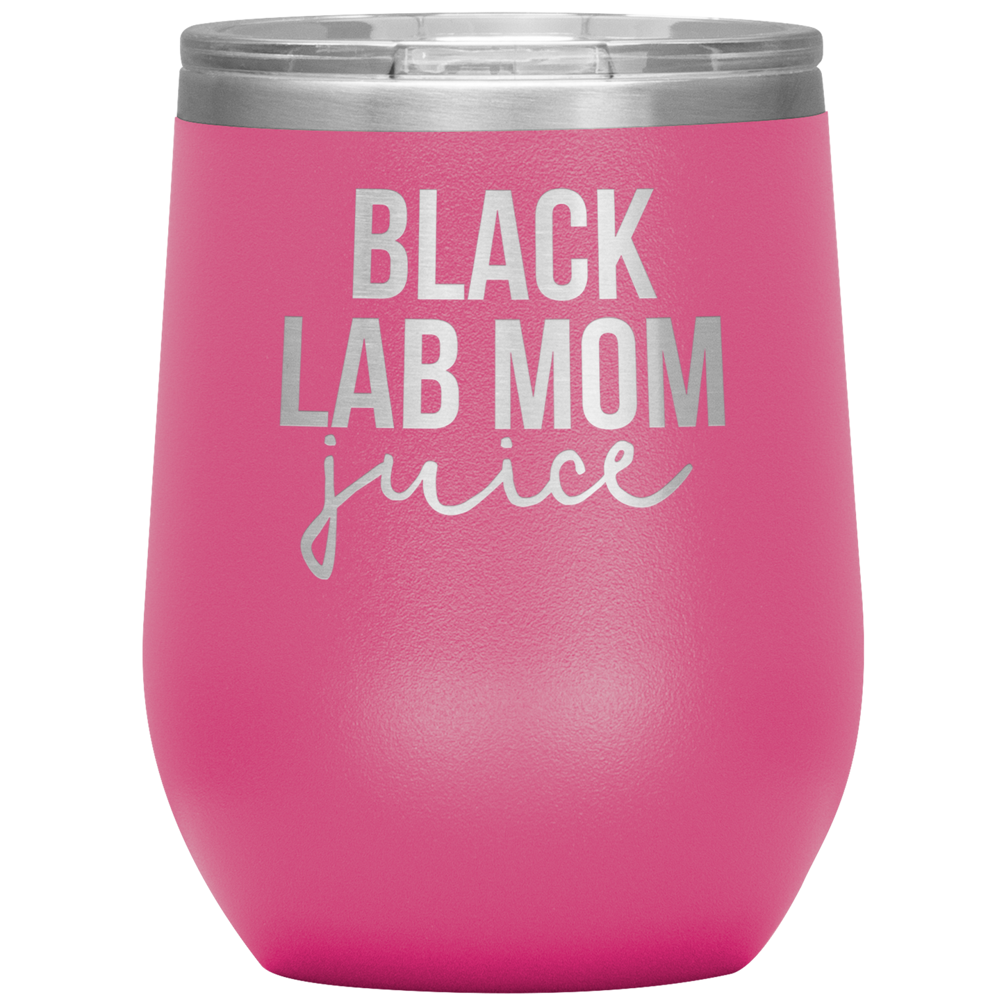 Verre de vin de maman de laboratoire noir, cadeaux de maman de laboratoire noirs, tasse de vin de voyage, cadeaux d'anniversaire pour les hommes et les femmes