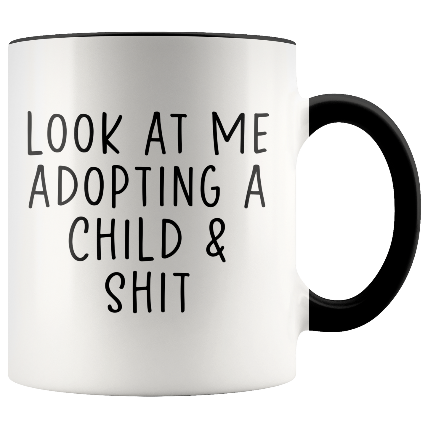 Child Adoption Gifts, Coffee Mug, Two Tone Accent Cup, Birthday Gift for Men and Women