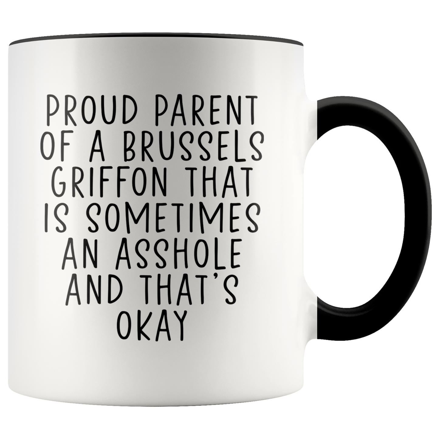 Brussels Griffon Gifts, Coffee Mug, Two Tone Accent Cup, Birthday Gift for Men and Women