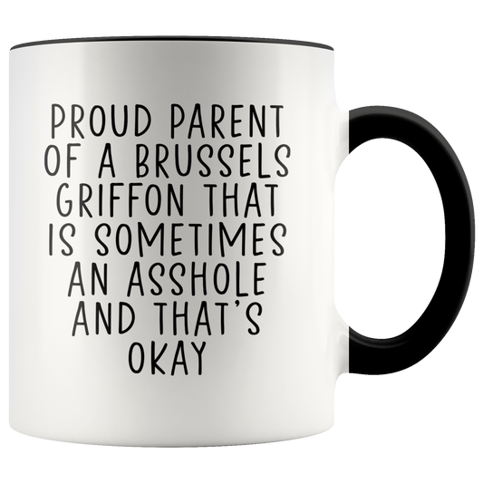 Brussels Griffon Gifts, Coffee Mug, Two Tone Accent Cup, Birthday Gift for Men and Women