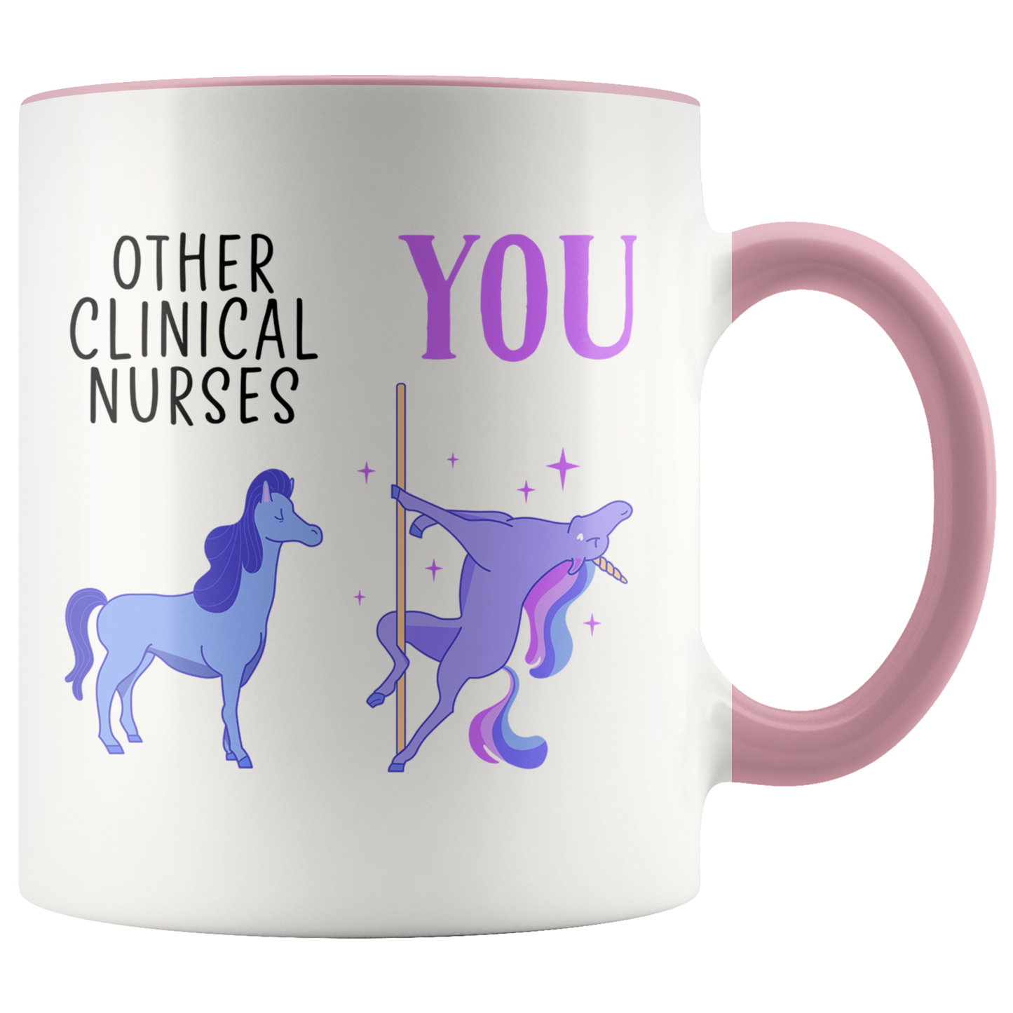 Clinical Nurse Gifts, Coffee Mug, Two Tone Accent Cup, Birthday Gift for Men and Women