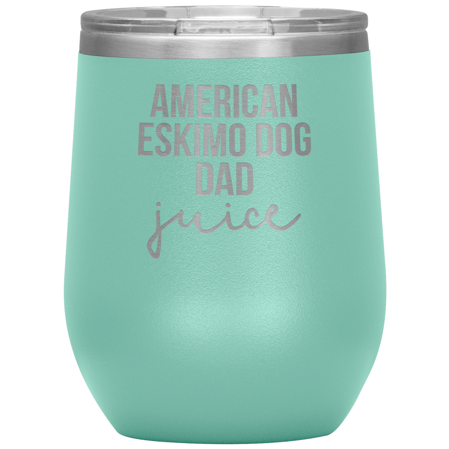 American Eskimo Dog Dad Wine Tumbler, Funny Travel Wine Cup, Birthday Gifts for Men and Women