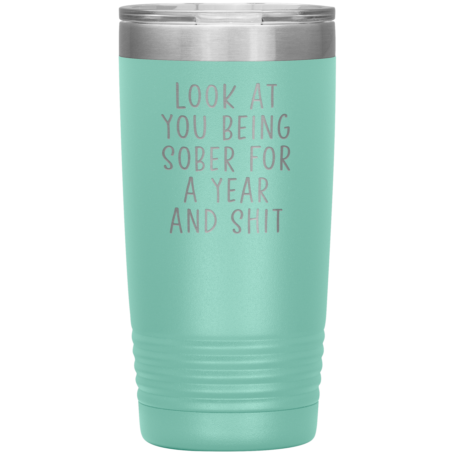 1 Year Sober Tumbler, 1 Year Sober Gifts, 1 Year Sober Coffee Mug, Sobriety Gifts for Men and Women