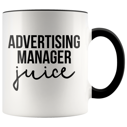 Advertising manager Gifts, Coffee Mug, Two Tone Accent Cup, Birthday Gift for Men and Women