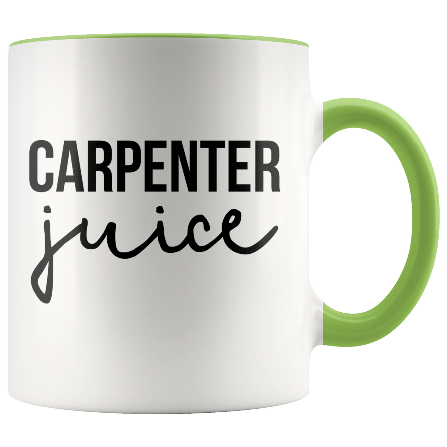 Carpenter Gifts, Coffee Mug, Two Tone Accent Cup, Birthday Gift for Men and Women