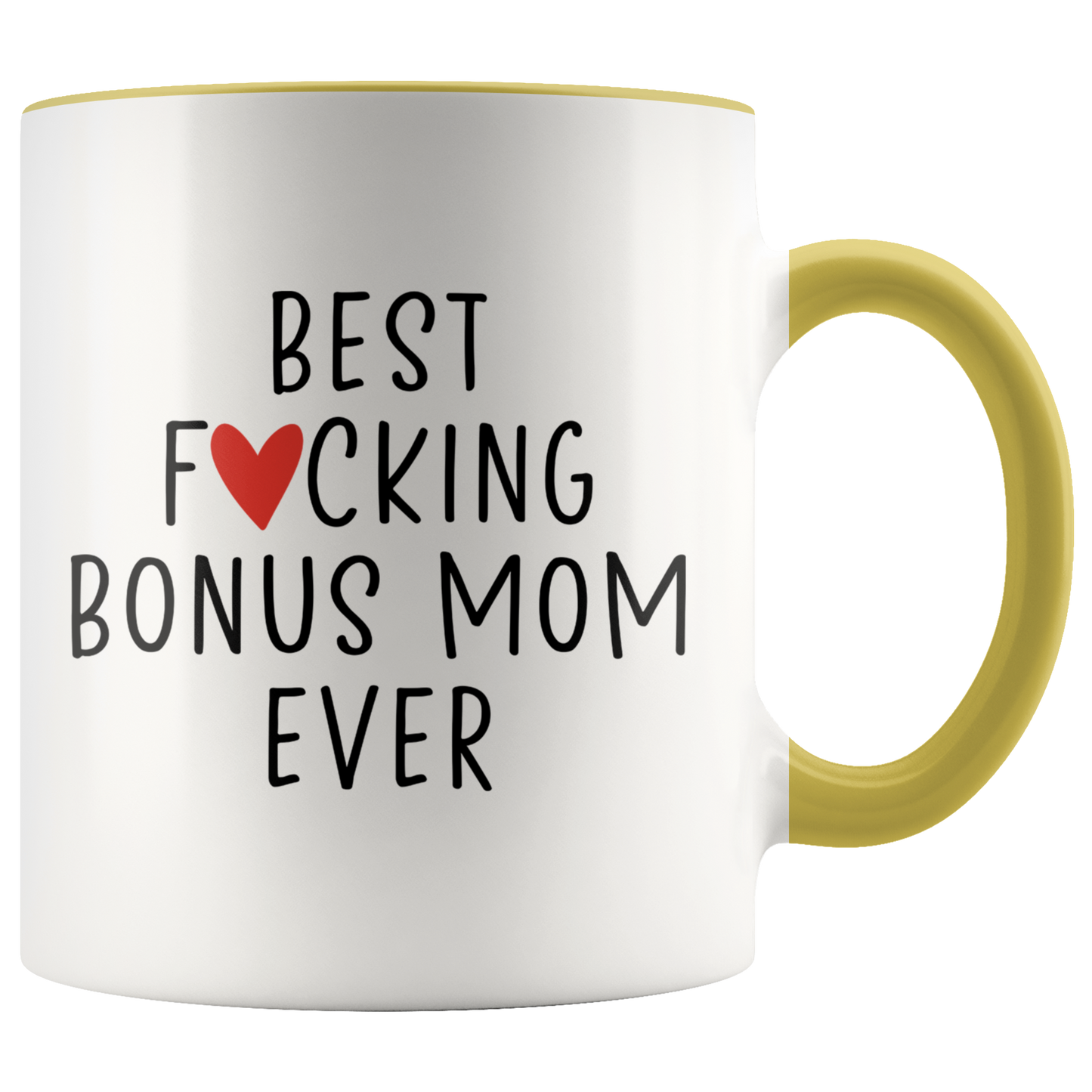 Bonus Mom Gifts, Coffee Mug, Two Tone Accent Cup, Birthday Gift for Men and Women