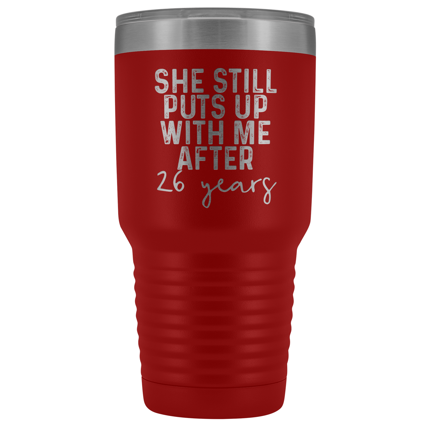 26o anniversario di matrimonio, 26o anniversario regali per il marito, 26 anniversario di matrimonio per gli uomini, Tumbler Mug