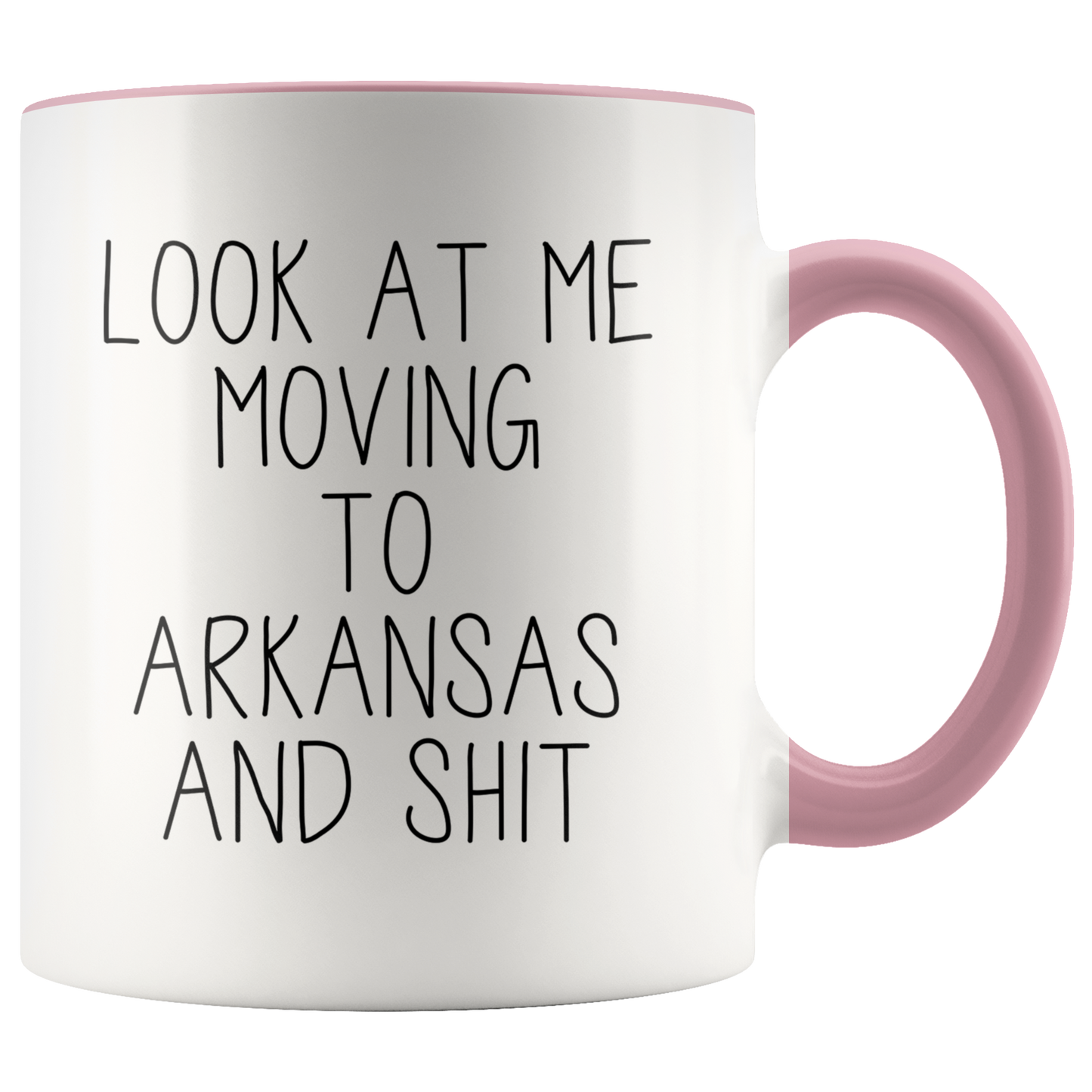 Moving to Arkansas Gifts, Moving Away Coffee Mug, Two Tone Accent Cup, Birthday Gift for Men and Women