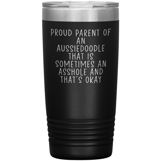 Aussiedoodle Tumbler, Aussiedoodle Papa Cadeaux, Aussiedoodle Mom Coffee Mug, Cadeaux d’anniversaire pour hommes et femmes