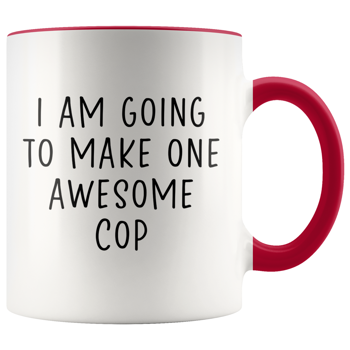 Cop Gifts, Coffee Mug, Two Tone Accent Cup, Birthday Gift for Men and Women