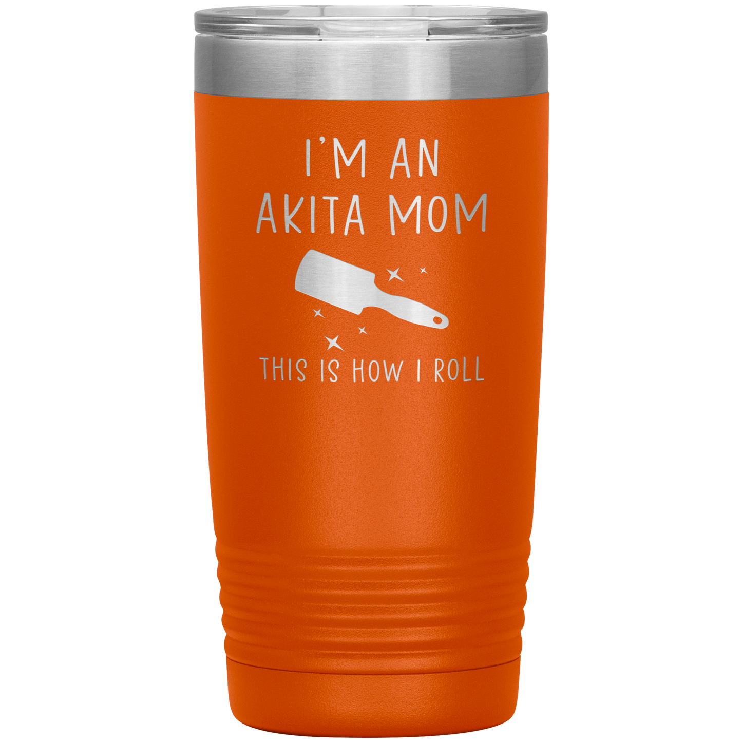 Akita Mom Tumbler, Funny Travel Coffee Mug, Birthday Gifts for Men and Women