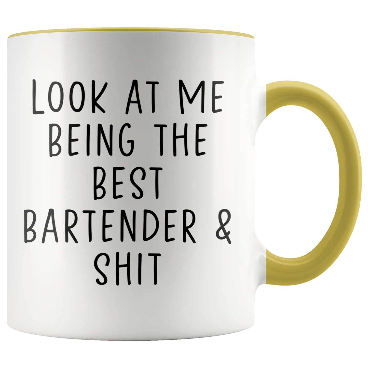 Bartender Gifts, Coffee Mug, Two Tone Accent Cup, Birthday Gift for Men and Women