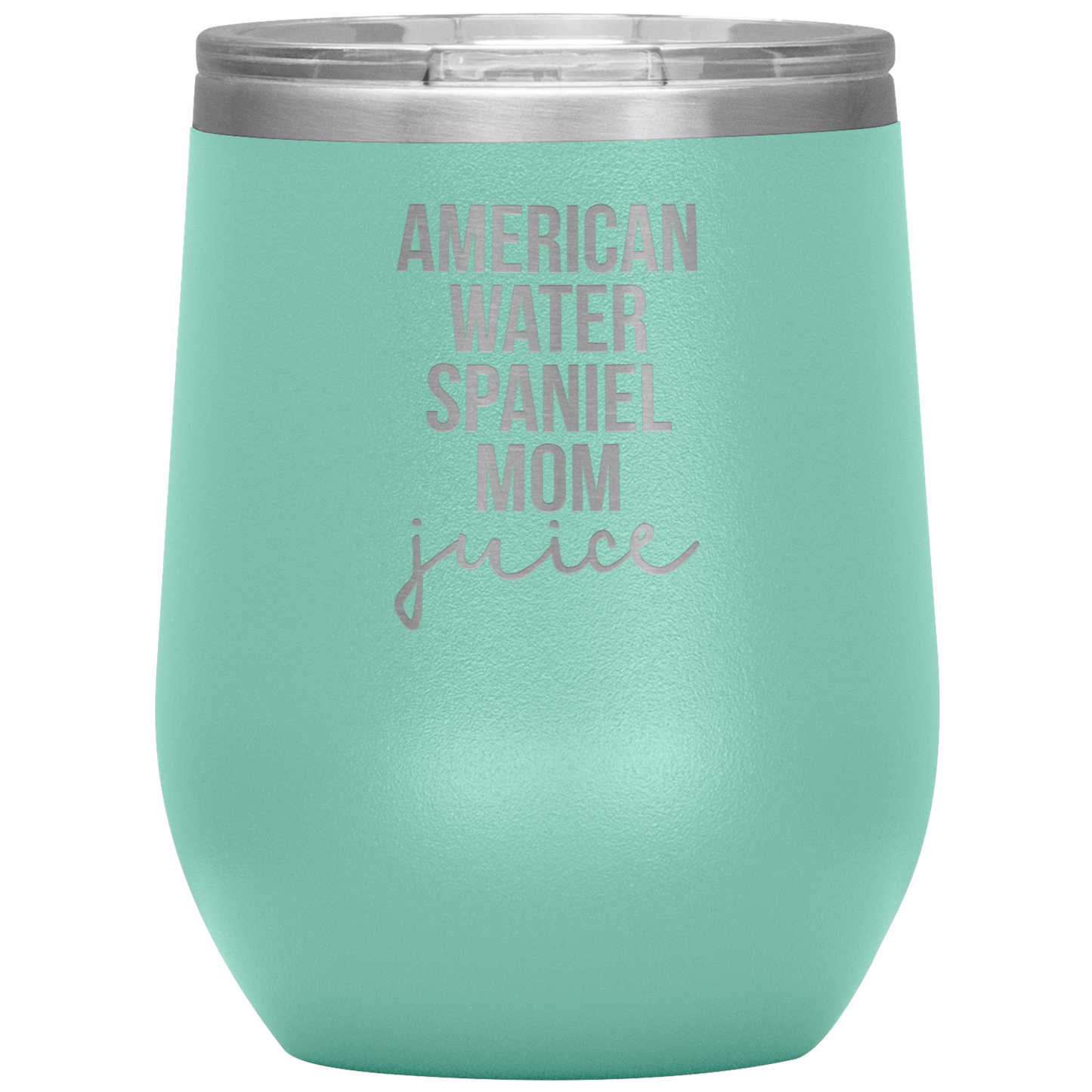 American Water Spaniel Mom Wine Tumbler, Funny Travel Wine Cup, Birthday Gifts for Men and Women