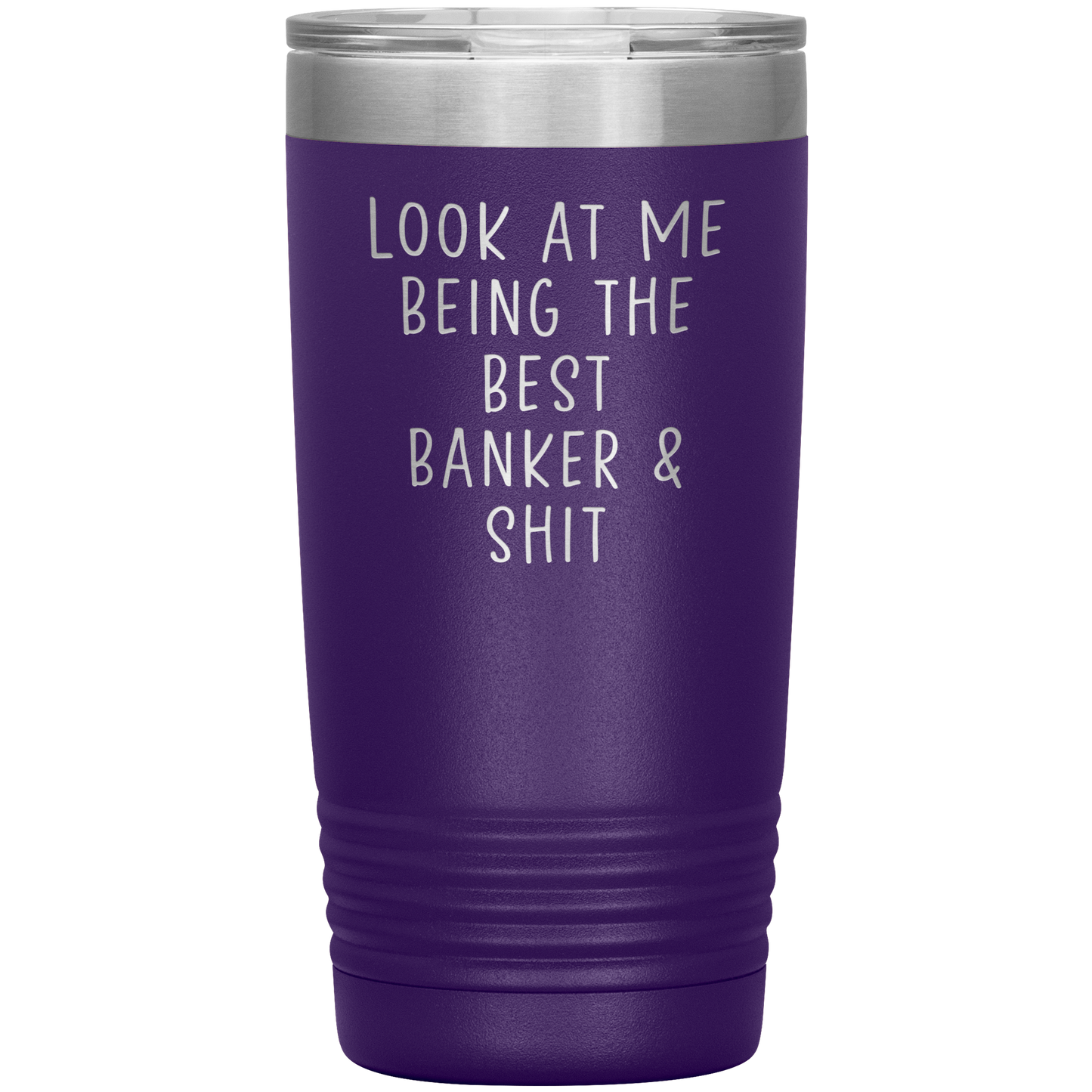 Banker Tumbler, Funny Travel Coffee Mug, Birthday Gifts for Men and Women