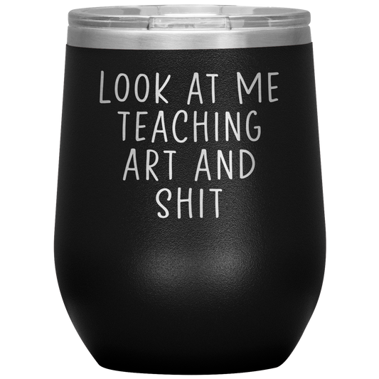 Professeur d'Art Vin Gobelet, Professeur d'Art Cadeaux, Voyages Tasse de Vin, des Cadeaux d'Anniversaire pour les Hommes et les Femmes