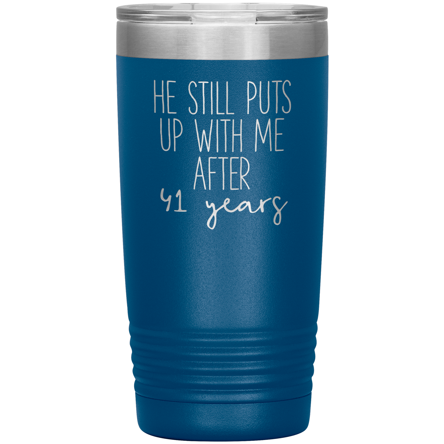 41st Anniversary Gifts for Husband and Wife, Coffee Mug, Tumbler, Birthday Gifts for Men and Women